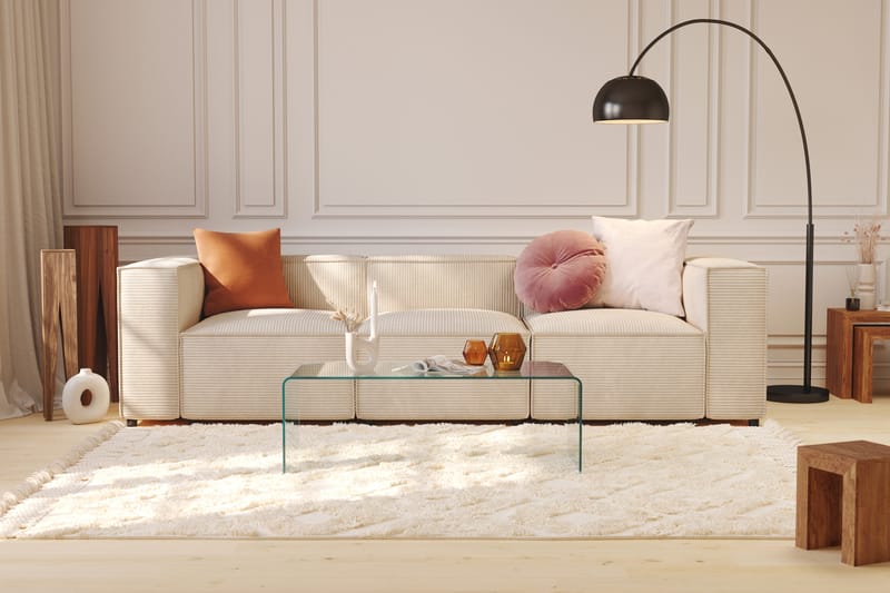 Cubo 1-personers Midtermodul i Manchester 80 cm bred - Beige - Møbler - Sofaer - Modulsofaer - Midtermodul