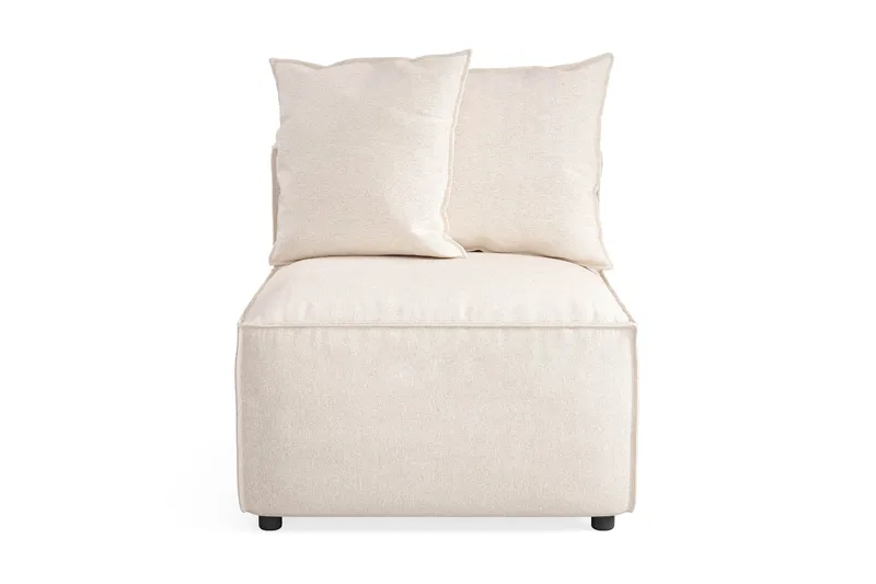 Cubo 1-personers Midtermodul i Stof 80 cm bred - Beige - Møbler - Sofaer - Modulsofaer - Midtermodul