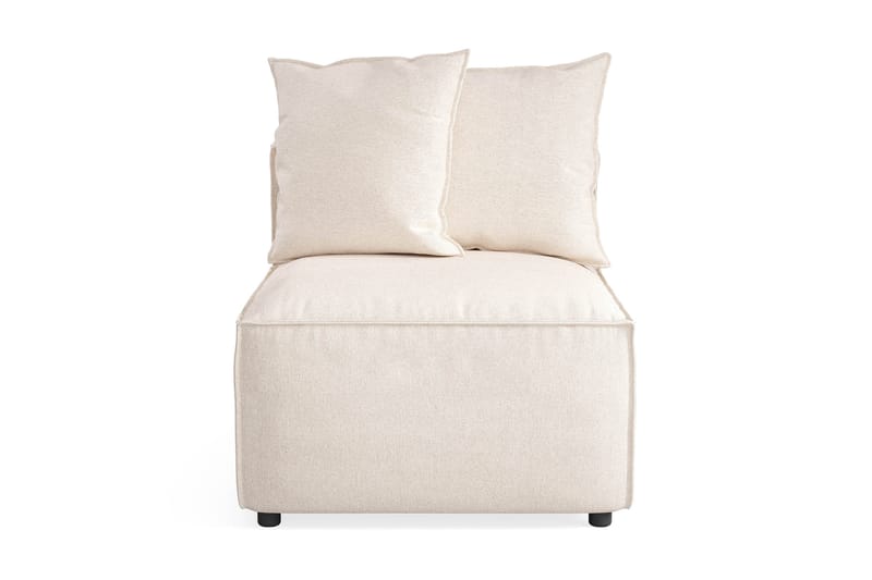 Cubo 1-personers Midtermodul i Stof 80 cm bred - Beige - Møbler - Sofaer - Modulsofaer - Midtermodul