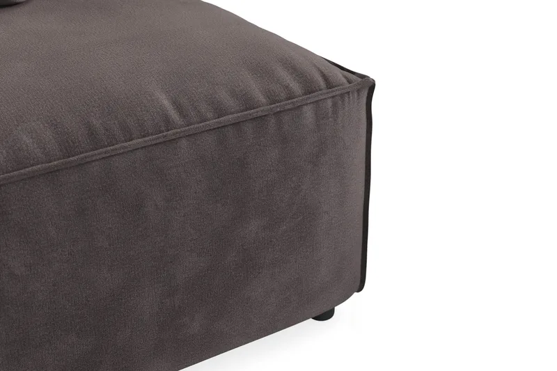 Cubo 1-personers Midtermodul i Fløjl 80 cm bred - Mørkegrå - Møbler - Sofaer - Modulsofaer - Midtermodul
