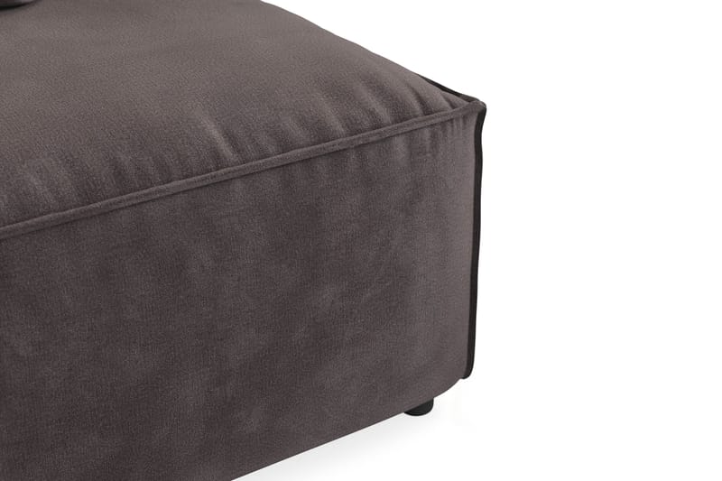 Cubo 1-personers Midtermodul i Fløjl 80 cm bred - Mørkegrå - Møbler - Sofaer - Modulsofaer - Midtermodul