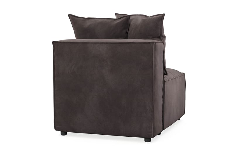 Cubo 1-personers Midtermodul i Fløjl 80 cm bred - Mørkegrå - Møbler - Sofaer - Modulsofaer - Midtermodul