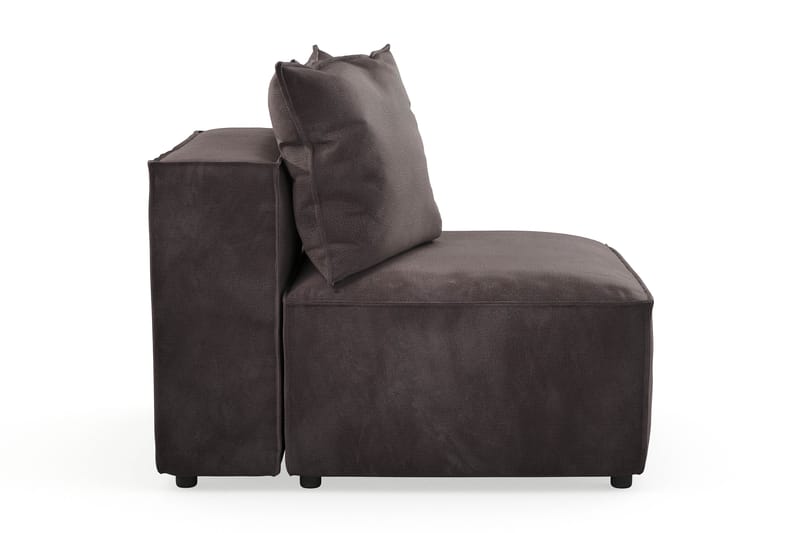 Cubo 1-personers Midtermodul i Fløjl 80 cm bred - Mørkegrå - Møbler - Sofaer - Modulsofaer - Midtermodul