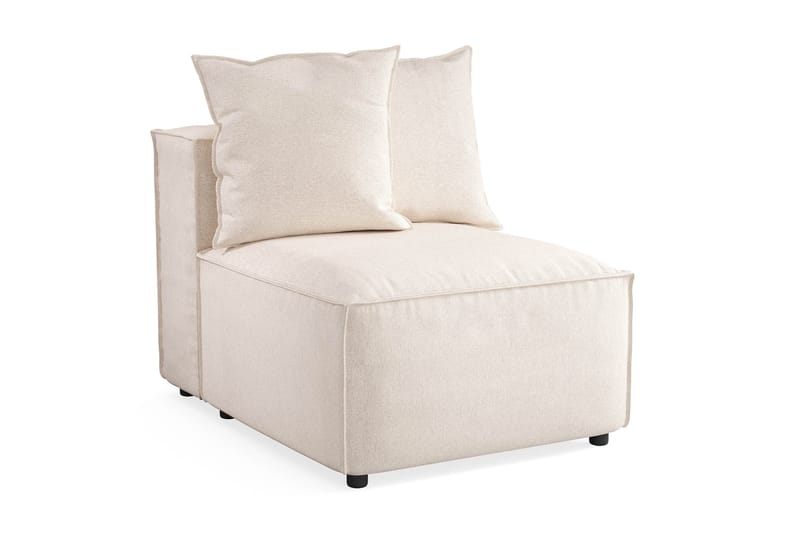 Cubo 1-personers Midtermodul i Stof 80 cm bred - Beige - Møbler - Sofaer - Modulsofaer - Midtermodul