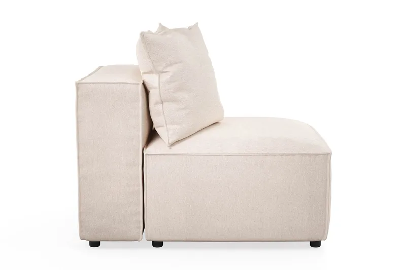 Cubo 1-personers Midtermodul i Stof 80 cm bred - Beige - Møbler - Sofaer - Modulsofaer - Midtermodul