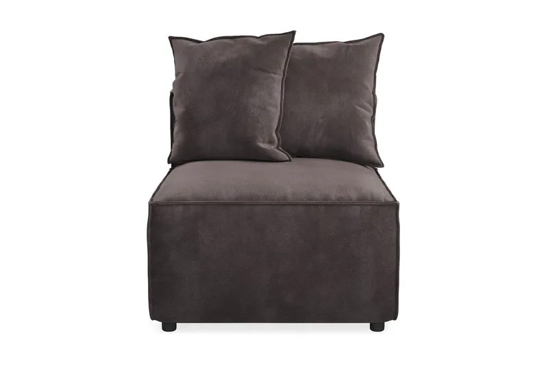 Cubo 1-personers Midtermodul i Fløjl 80 cm bred - Mørkegrå - Møbler - Sofaer - Modulsofaer - Midtermodul