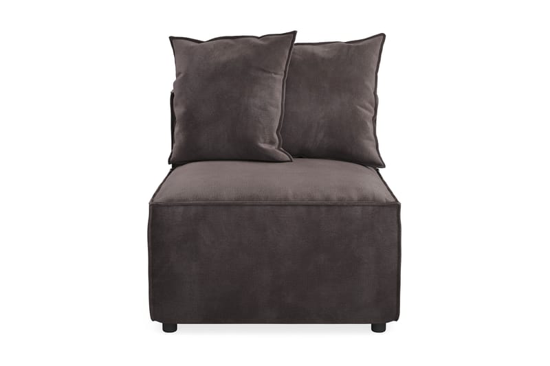 Cubo 1-personers Midtermodul i Fløjl 80 cm bred - Mørkegrå - Møbler - Sofaer - Modulsofaer - Midtermodul