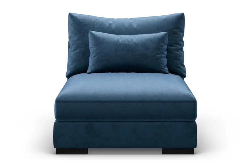 Dubai Midtermodul Velour Ekstra Dyb - Blå - Møbler - Sofaer - Modulsofaer - Midtermodul