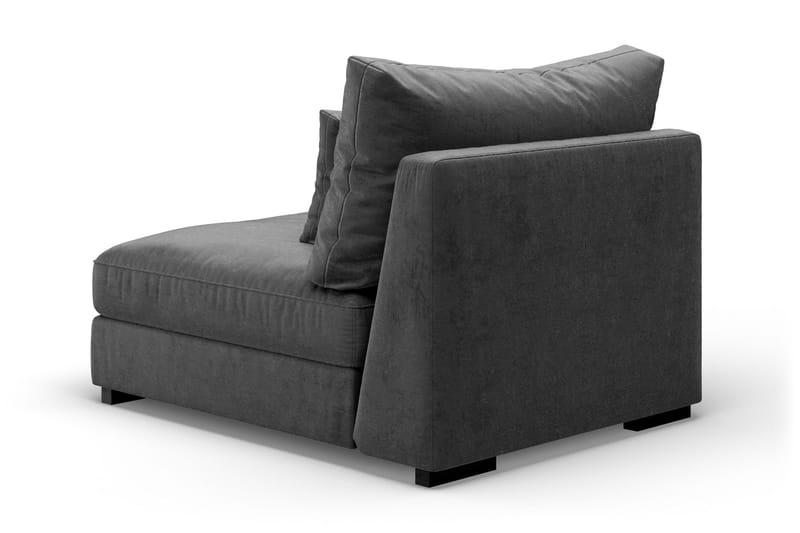 Dubai Midtermodul Velour Ekstra Dyb - Mørkegrå - Møbler - Sofaer - Modulsofaer - Midtermodul