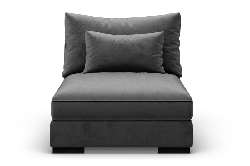 Dubai Midtermodul Velour Ekstra Dyb - Mørkegrå - Møbler - Sofaer - Modulsofaer - Midtermodul