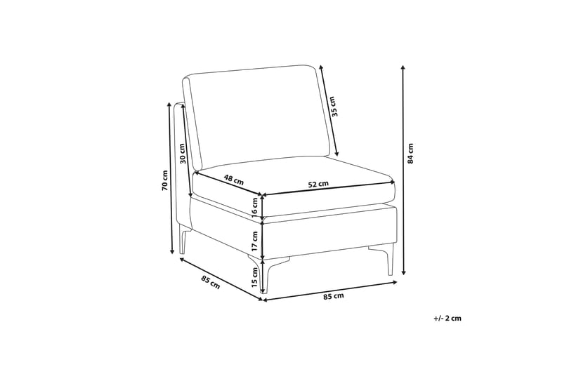 Evja 1-Pers. Modul - Velour/Grøn - Midtermodul