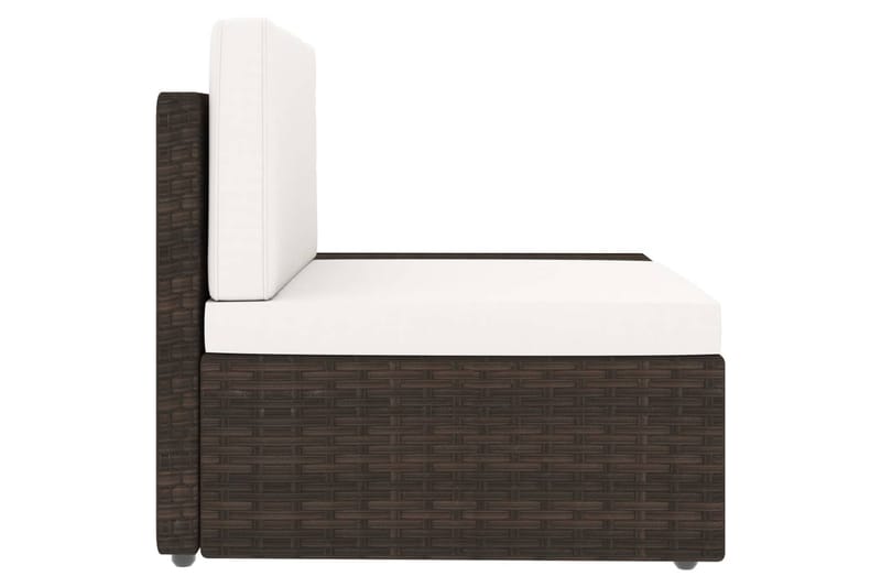 Hjørnedel Til Sofa med Venstre Armlæn Polyrattan Brun - Brun - Havemøbler - Loungemøbler - Loungesofaer