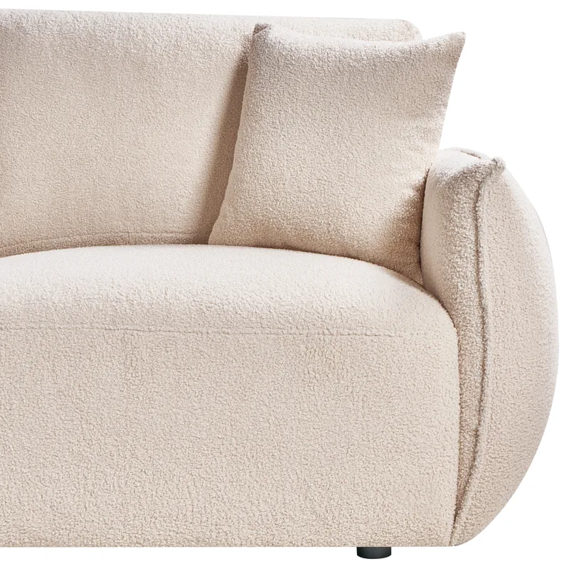 Modulsofa 5-personers Mesnali venstrevendt - Beige - Møbler - Sofaer - Modulsofaer - Komplet modulsofa