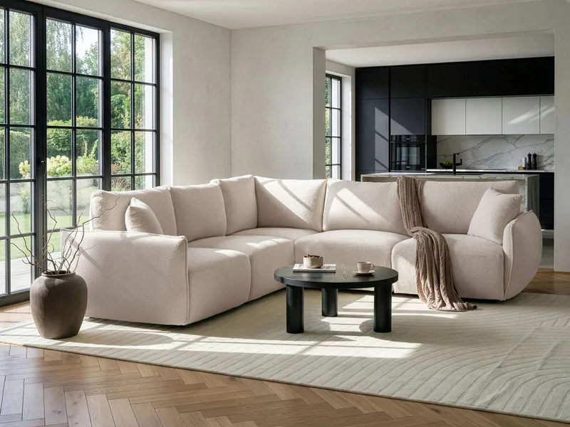 Modulsofa 5-personers Mesnali højrevendt - Off-White - Møbler - Sofaer - Modulsofaer - Komplet modulsofa