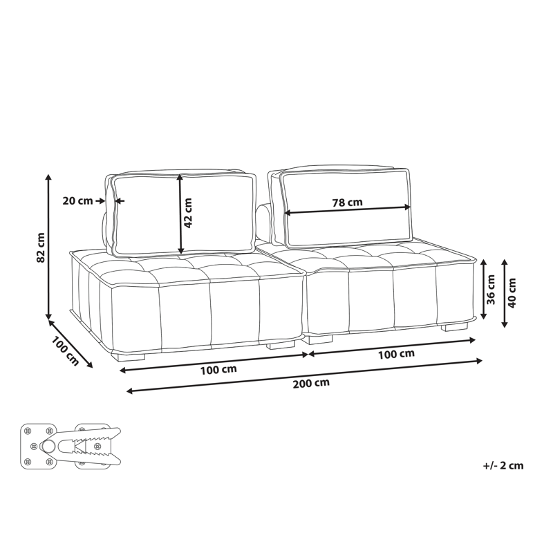 Modulsofa Tibro - Off-White - Møbler - Sofaer - Modulsofaer - Komplet modulsofa