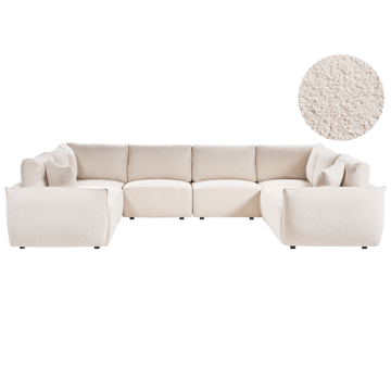 Modulsofa U-formet Mesnali - Off-White - Møbler - Sofaer - Modulsofaer - Komplet modulsofa