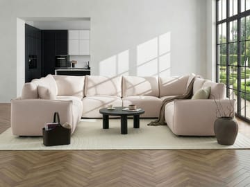 Modulsofa U-formet Mesnali - Off-White - Møbler - Sofaer - Modulsofaer - Komplet modulsofa