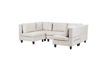 Modulsoffa Beige, Black - Møbler - Sofaer - Modulsofaer - Komplet modulsofa