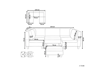 Modulsoffa Beige, Black - Møbler - Sofaer - Modulsofaer - Komplet modulsofa