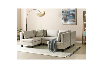 Modulsoffa Beige, Black - Møbler - Sofaer - Modulsofaer - Komplet modulsofa