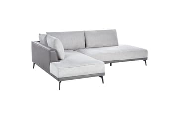 Modulsoffa Beliani Myken Beige/brun/svart, Högervänd Grey Left-faced - Møbler - Sofaer - Modulsofaer - Komplet modulsofa