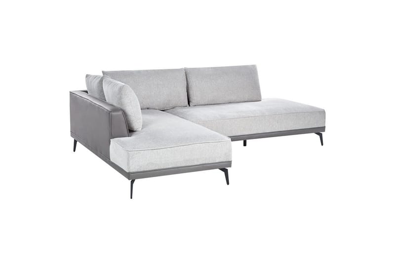 Modulsoffa Beliani Myken Beige/brun/svart, Högervänd Grey Left-faced - Møbler - Sofaer - Modulsofaer - Andre moduler til modulsofa