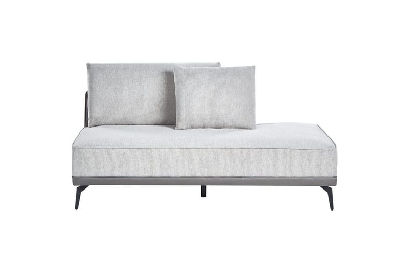 Modulsoffa Beliani Myken Beige/brun/svart, Högervänd Grey Left-faced - Møbler - Sofaer - Modulsofaer - Andre moduler til modulsofa