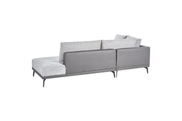 Modulsoffa Beliani Myken Beige/brun/svart, Högervänd Grey Left-faced - Møbler - Sofaer - Modulsofaer - Komplet modulsofa