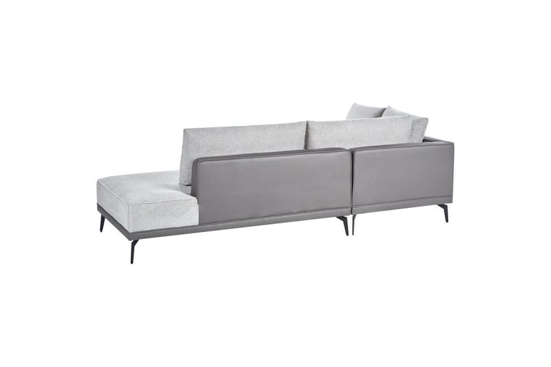 Modulsoffa Beliani Myken Beige/brun/svart, Högervänd Grey Left-faced - Møbler - Sofaer - Modulsofaer - Andre moduler til modulsofa