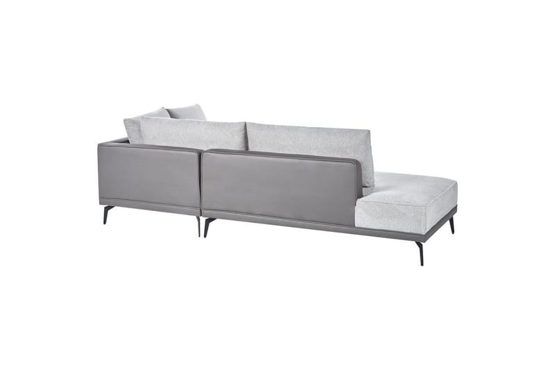 Modulsoffa Beliani Myken Beige/brun/svart, Högervänd Grey Right-faced - Grå - Møbler - Sofaer - Modulsofaer - Andre moduler til modulsofa