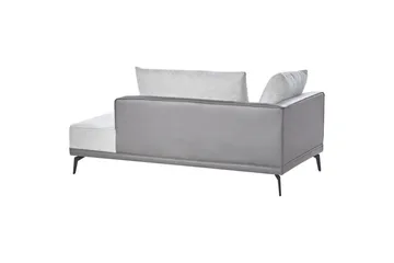 Modulsoffa Beliani Myken Beige/brun/svart, Högervänd Grey Right-faced - Grå - Møbler - Sofaer - Modulsofaer - Komplet modulsofa