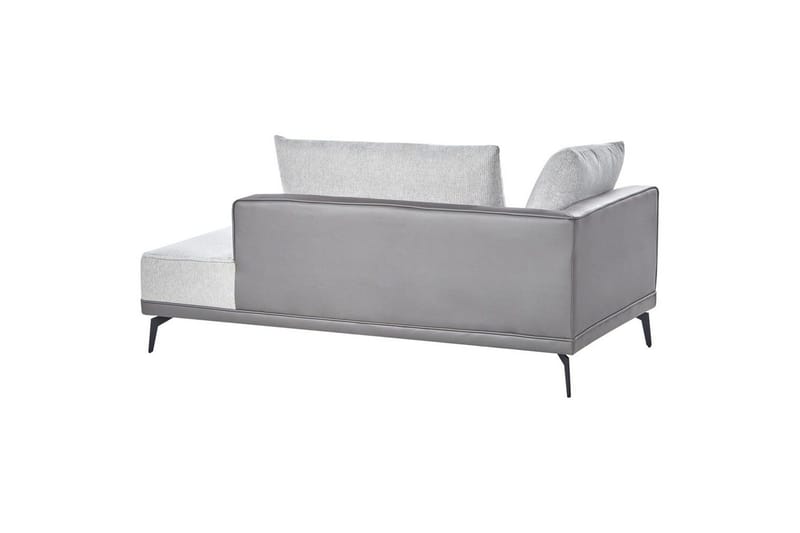 Modulsoffa Beliani Myken Beige/brun/svart, Högervänd Grey Right-faced - Grå - Møbler - Sofaer - Modulsofaer - Andre moduler til modulsofa