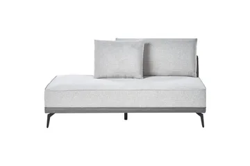 Modulsoffa Beliani Myken Beige/brun/svart, Högervänd Grey Right-faced - Grå - Møbler - Sofaer - Modulsofaer - Komplet modulsofa