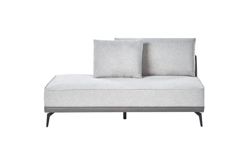 Modulsoffa Beliani Myken Beige/brun/svart, Högervänd Grey Right-faced - Grå - Møbler - Sofaer - Modulsofaer - Andre moduler til modulsofa