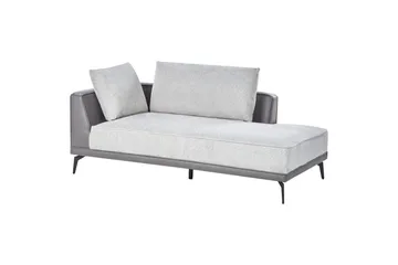 Modulsoffa Beliani Myken Beige/brun/svart, Högervänd Grey Right-faced - Grå - Møbler - Sofaer - Modulsofaer - Komplet modulsofa