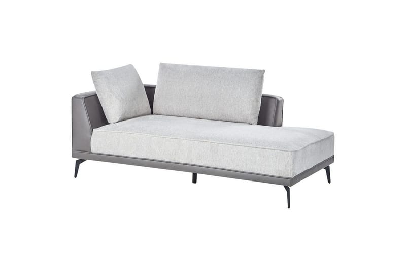 Modulsoffa Beliani Myken Beige/brun/svart, Högervänd Grey Right-faced - Grå - Møbler - Sofaer - Modulsofaer - Andre moduler til modulsofa