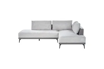 Modulsoffa Beliani Myken Beige/brun/svart, Högervänd Grey Right-faced - Grå - Møbler - Sofaer - Modulsofaer - Komplet modulsofa