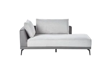 Modulsoffa Beliani Myken Beige/brun/svart, Högervänd Grey Right-faced - Grå - Møbler - Sofaer - Modulsofaer - Komplet modulsofa