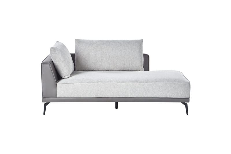 Modulsoffa Beliani Myken Beige/brun/svart, Högervänd Grey Right-faced - Grå - Møbler - Sofaer - Modulsofaer - Andre moduler til modulsofa