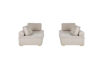Modulsoffa Beliani Tibro Beige/ljust trä Beige||Light colored wood - Møbler - Sofaer - Modulsofaer - Komplet modulsofa