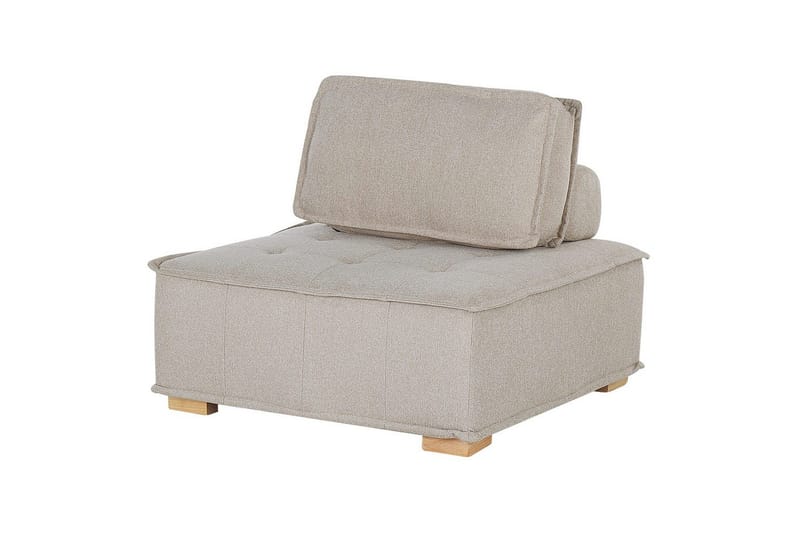 Modulsoffa Beliani Tibro Beige/ljust trä Beige||Light colored wood - Møbler - Sofaer - Modulsofaer - Komplet modulsofa