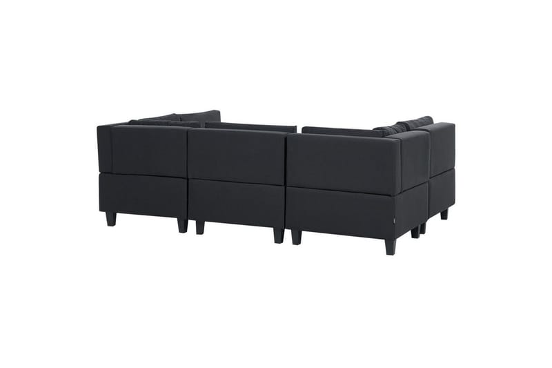 Modulsoffa Beliani Unstad Beige/svart Black - Møbler - Sofaer - Modulsofaer - Komplet modulsofa