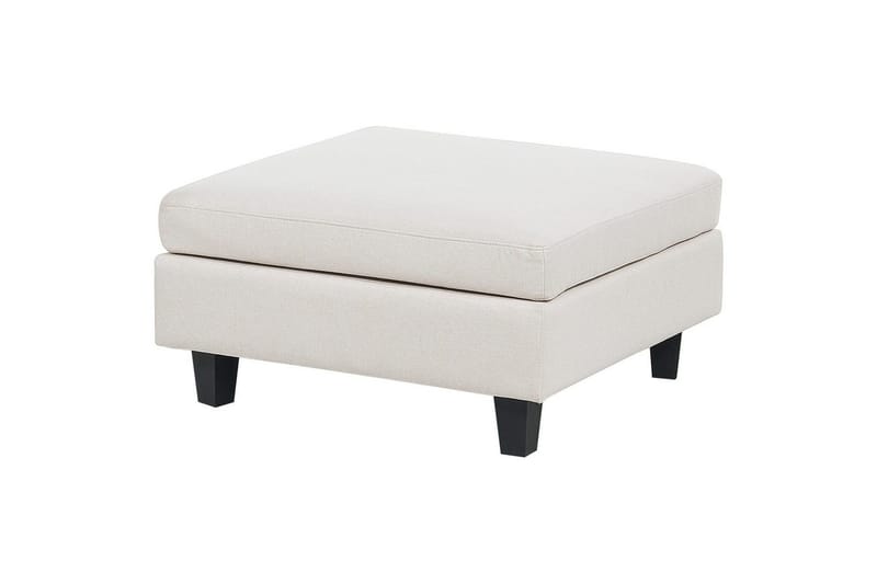 Modulsoffa med fotpall Beliani Unstad Beige/svart, Vänstervänd Beige, Black - Møbler - Sofaer - Modulsofaer - Komplet modulsofa