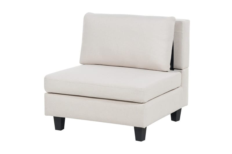 Modulsoffa med fotpall Beliani Unstad Beige/svart, Vänstervänd Beige, Black - Møbler - Sofaer - Modulsofaer - Komplet modulsofa