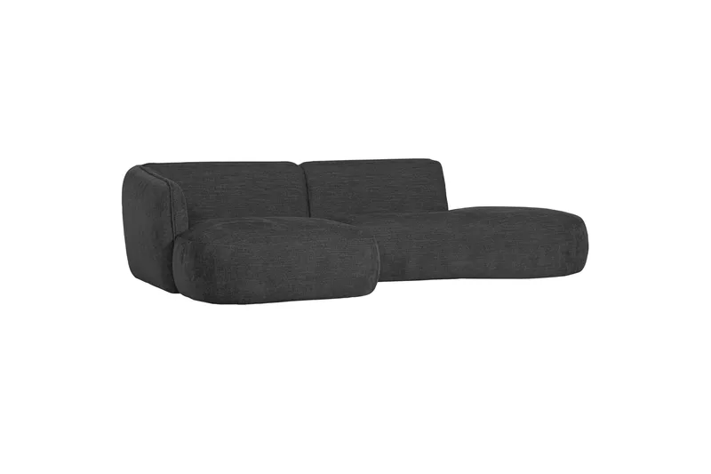 More 2-personers Højre L-formet Modulsofa med Chaiselong i Stof - Antracit - Møbler - Sofaer - Modulsofaer - Komplet modulsofa