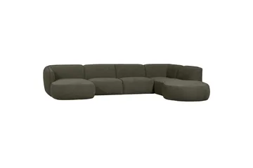 More 4-personers Højrevendt U-formet Modulsofa 353 cm i Stof - Grøn - Møbler - Sofaer - Modulsofaer - Komplet modulsofa