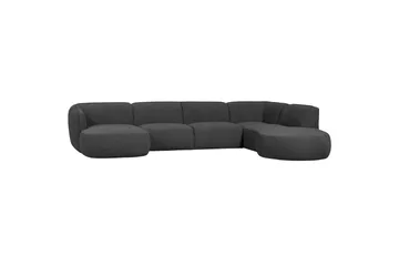 More 4-personers Højrevendt U-formet Modulsofa 353 cm i Stof - Antracit - Møbler - Sofaer - Modulsofaer - Komplet modulsofa