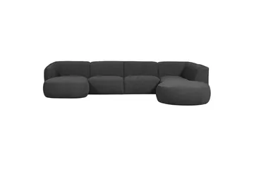 More 4-personers Højrevendt U-formet Modulsofa 353 cm i Stof - Antracit - Møbler - Sofaer - Modulsofaer - Komplet modulsofa