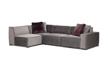 Nightcap Sofa m. Chaiselong 4-Pers. - Grå - Møbler - Sofaer - Modulsofaer - Komplet modulsofa