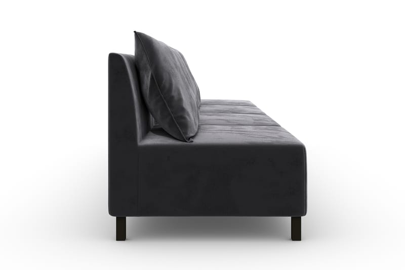Noelia Modulsofa 3,5-pers med Puf Velour - Mørkegrå - Velour sofaer - Komplet modulsofa